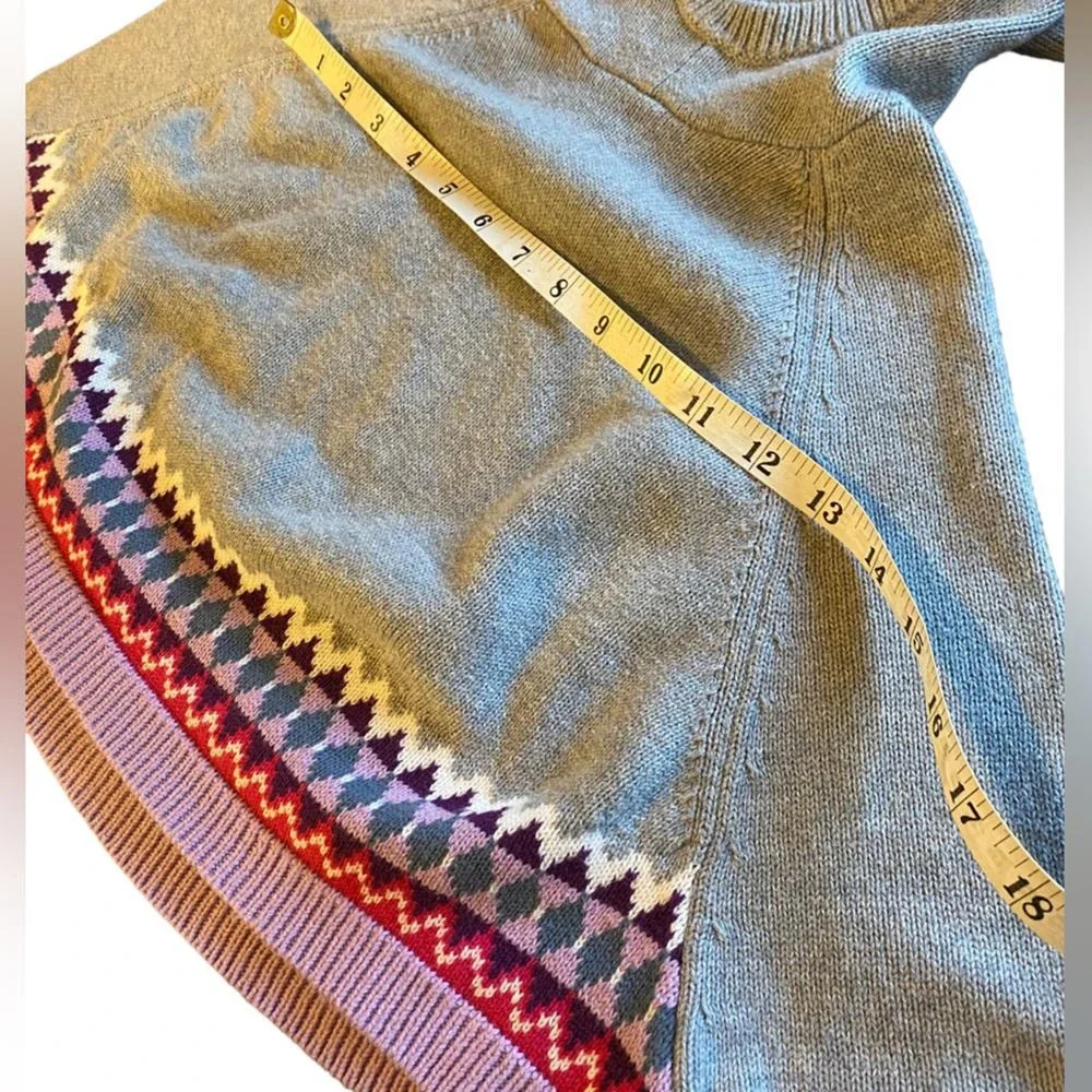 Gymboree Prima Ballerina Gray Purple Pullover Hooded Poncho Sweater Size 3T